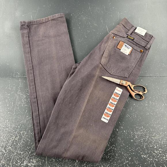 VTG Wrangler Jeans Mens 29x38 Gray Lavender Made in USA Slim Tall 13MWZ - Picture 1 of 8